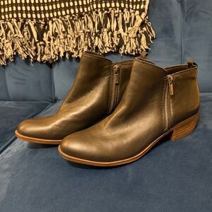 Lucky Brand Black Leather Ankle Booties 8.5
